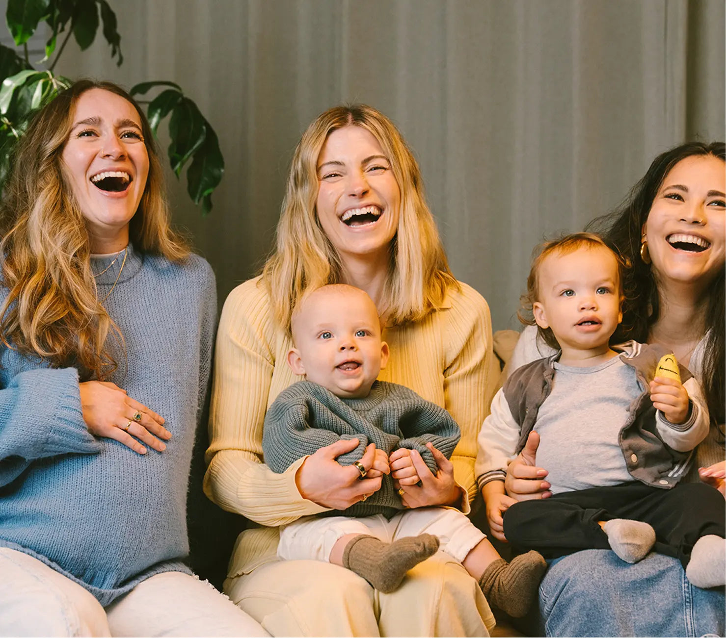 mothers enjoying their children