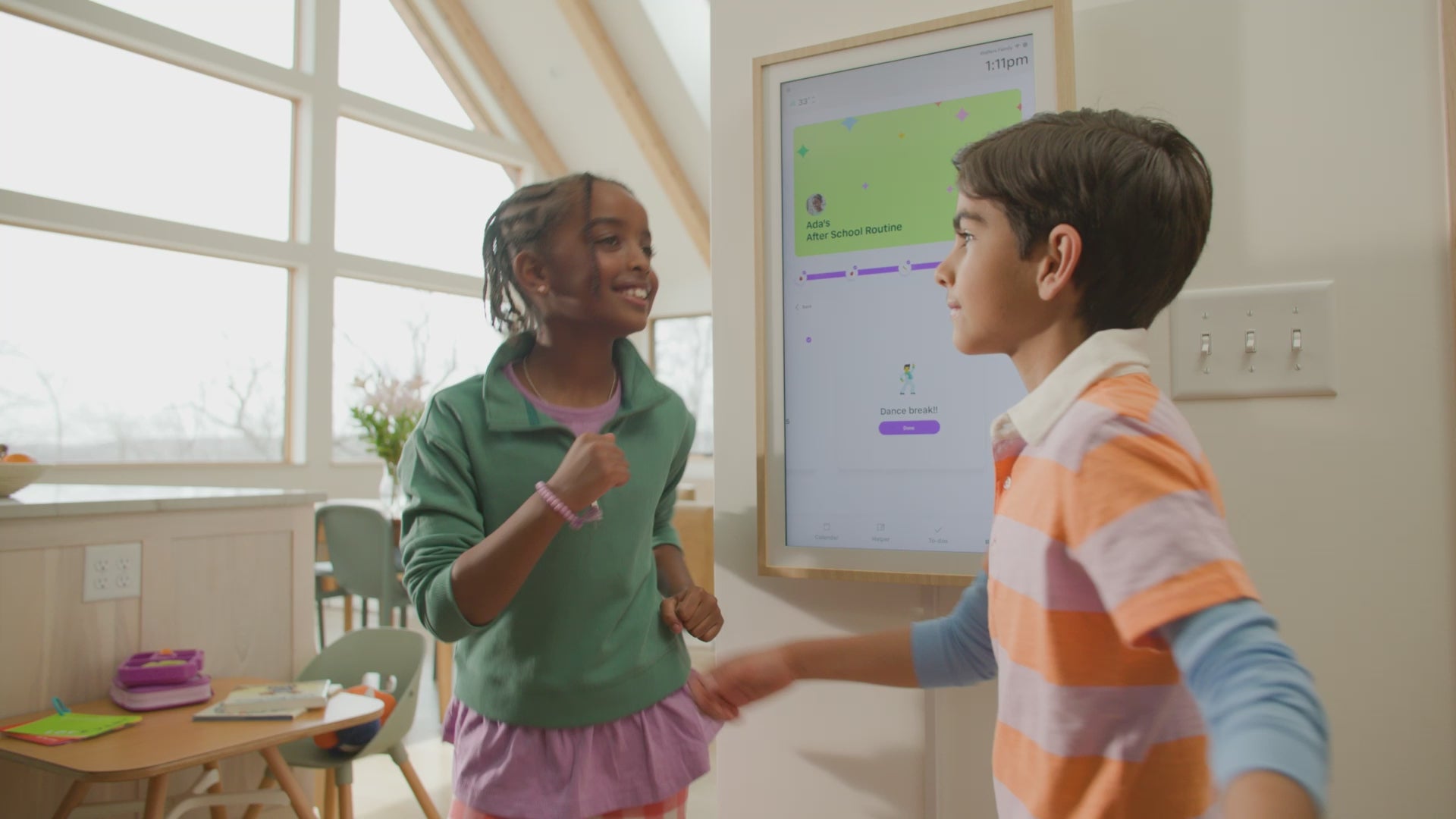Children using the “Hearth Display” product